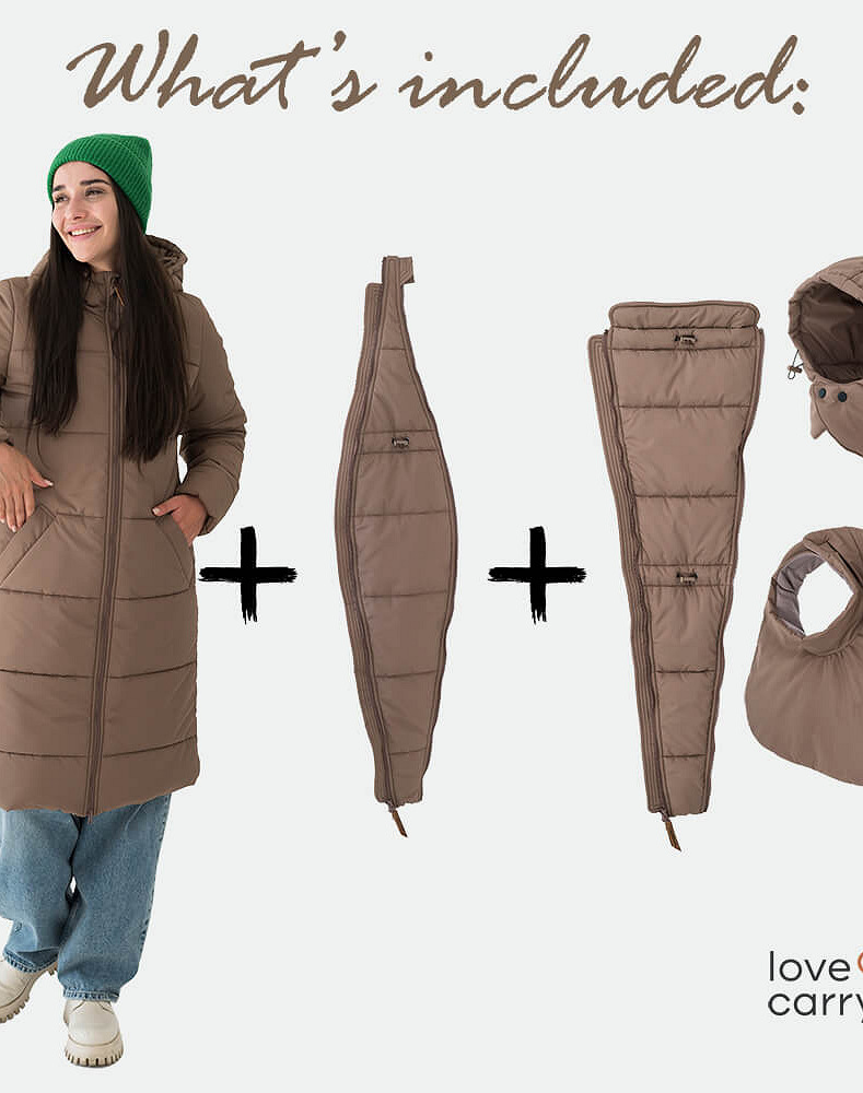 Winter maternity & babywearing coat 3 in 1
