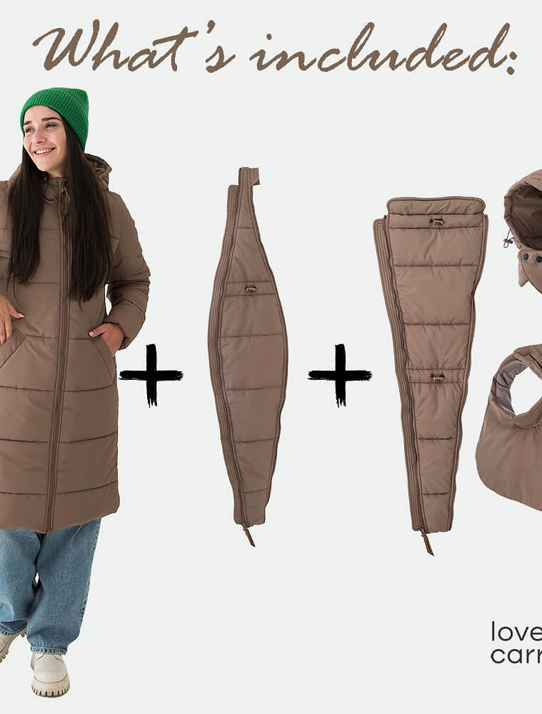 Winter maternity & babywearing coat 3 in 1
