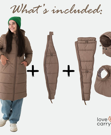 Winter maternity & babywearing coat 3 in 1