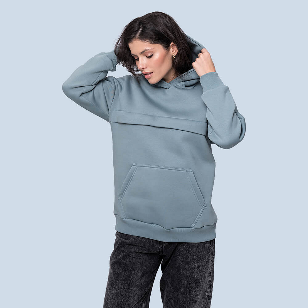 Warm maternity & nursing oversize hoodie