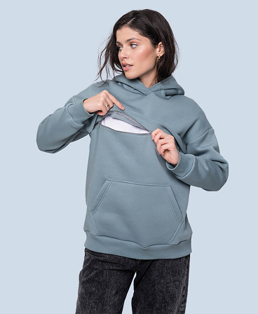 Warm maternity & nursing oversize hoodie