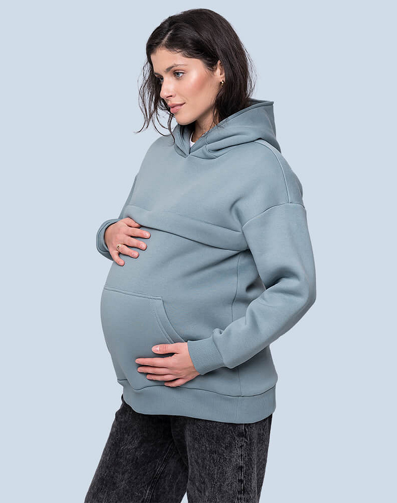 Warm maternity & nursing oversize hoodie