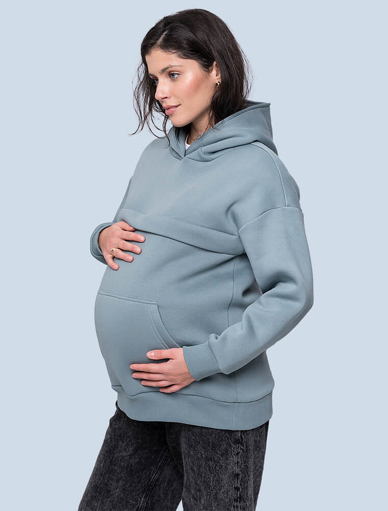 Warm maternity & nursing oversize hoodie