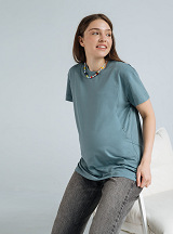 Maternity & nursing oversize T-shirt Blue