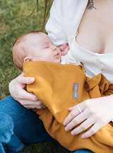 Stretchy swaddle blanket 110 x 90 cm Honey