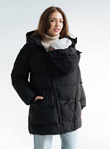 Maternity & Babywearing Puffer Jacket Black
