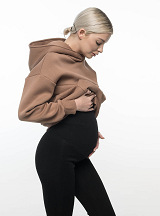 Maternity fleece-lined leggings Black