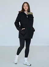3 in 1 Softshell maternity babywearing jacket Nero