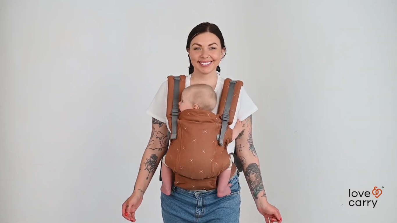 Love&Carry ONE baby carrier. Front carry H straps 4 m+