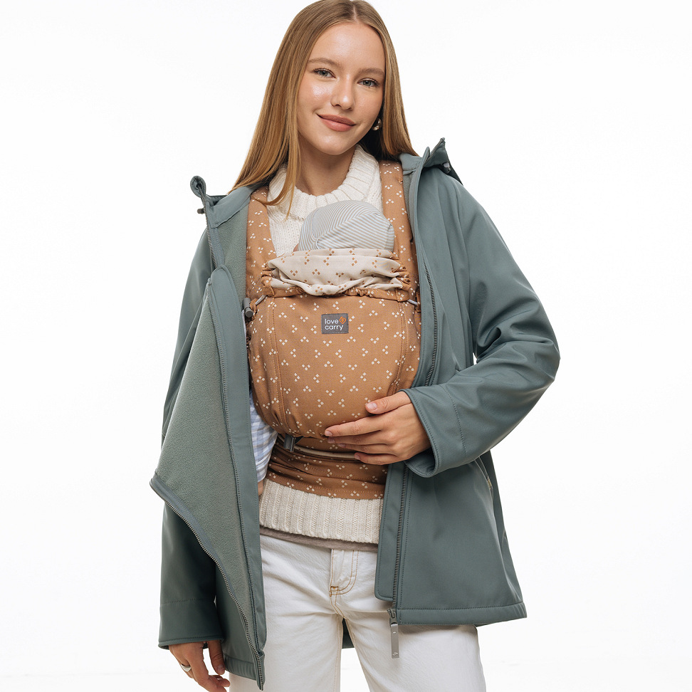 Слінгокуртка, куртка для вагітних Softshell 3 в 1