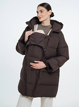 3-in-1 Maternity & babywearing winter coat Chocolate