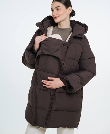 Love & Carry 3-in-1 winter babywearing coat in Chocolate