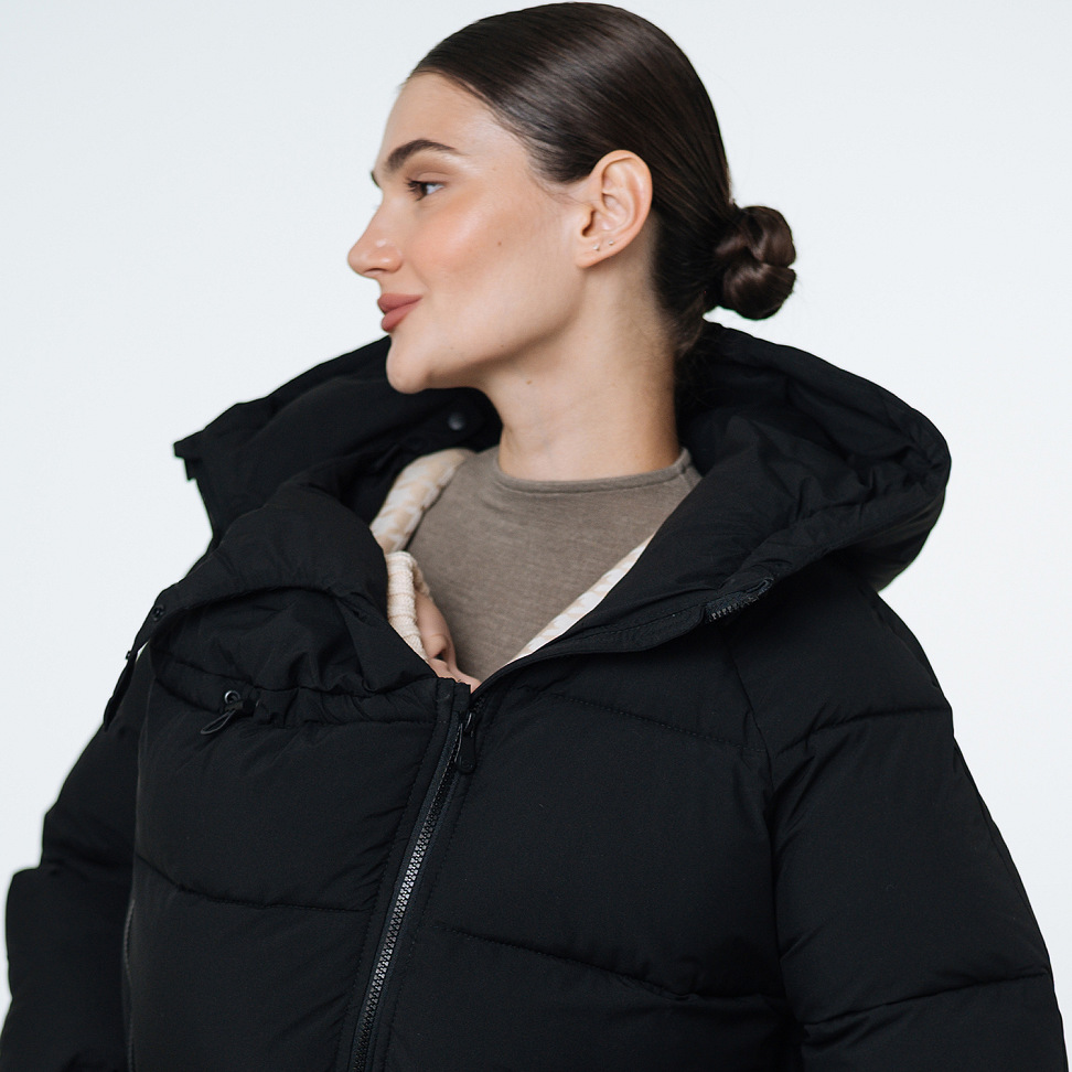 Love & Carry 3-in-1 black winter maternity and babywearing jacket