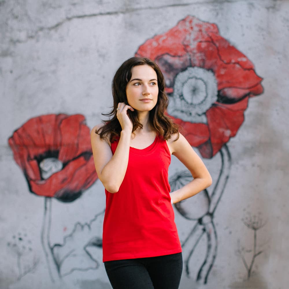 Maternity & nursing tank top Red