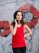 Maternity & nursing tank top Red