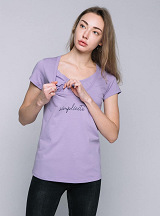 Maternity and nursing t-shirt Lilac