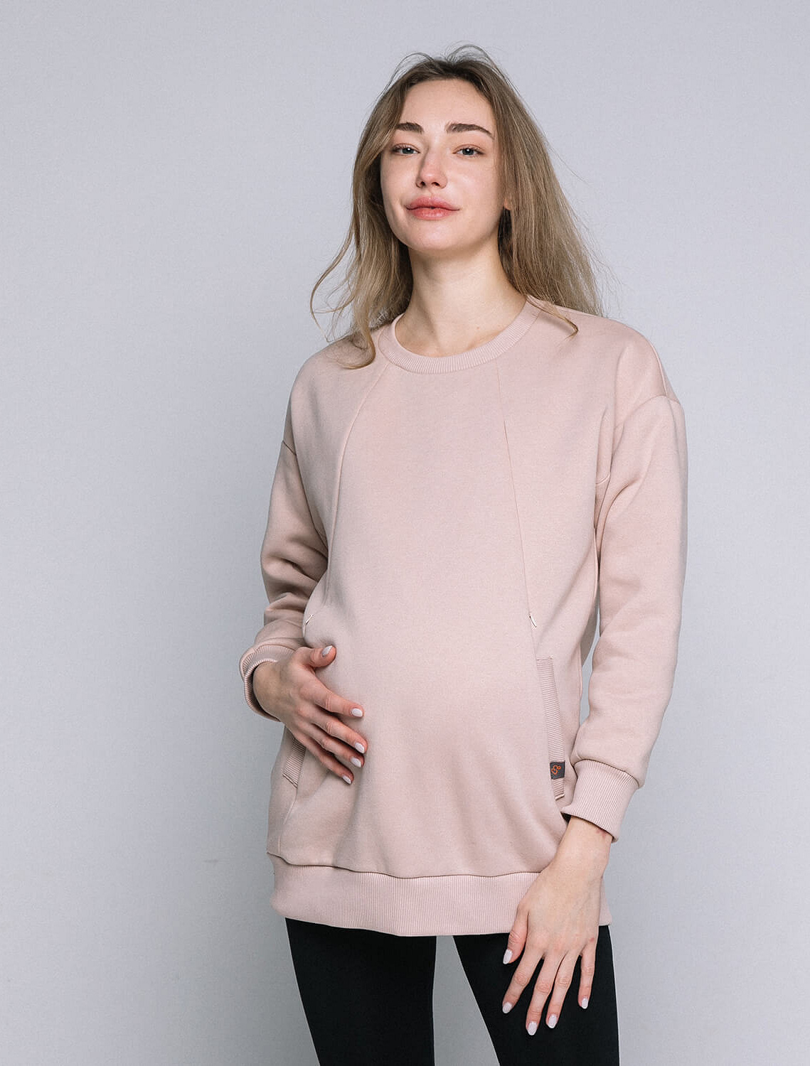 Warm maternity & nursing oversize sweatshirt