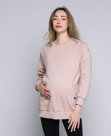 Warm maternity & nursing oversize sweatshirt
