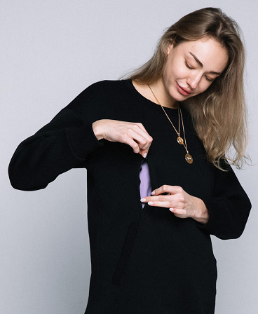Warm maternity & nursing oversize sweatshirt