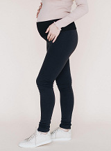Warm maternity and postpartum leggings Black