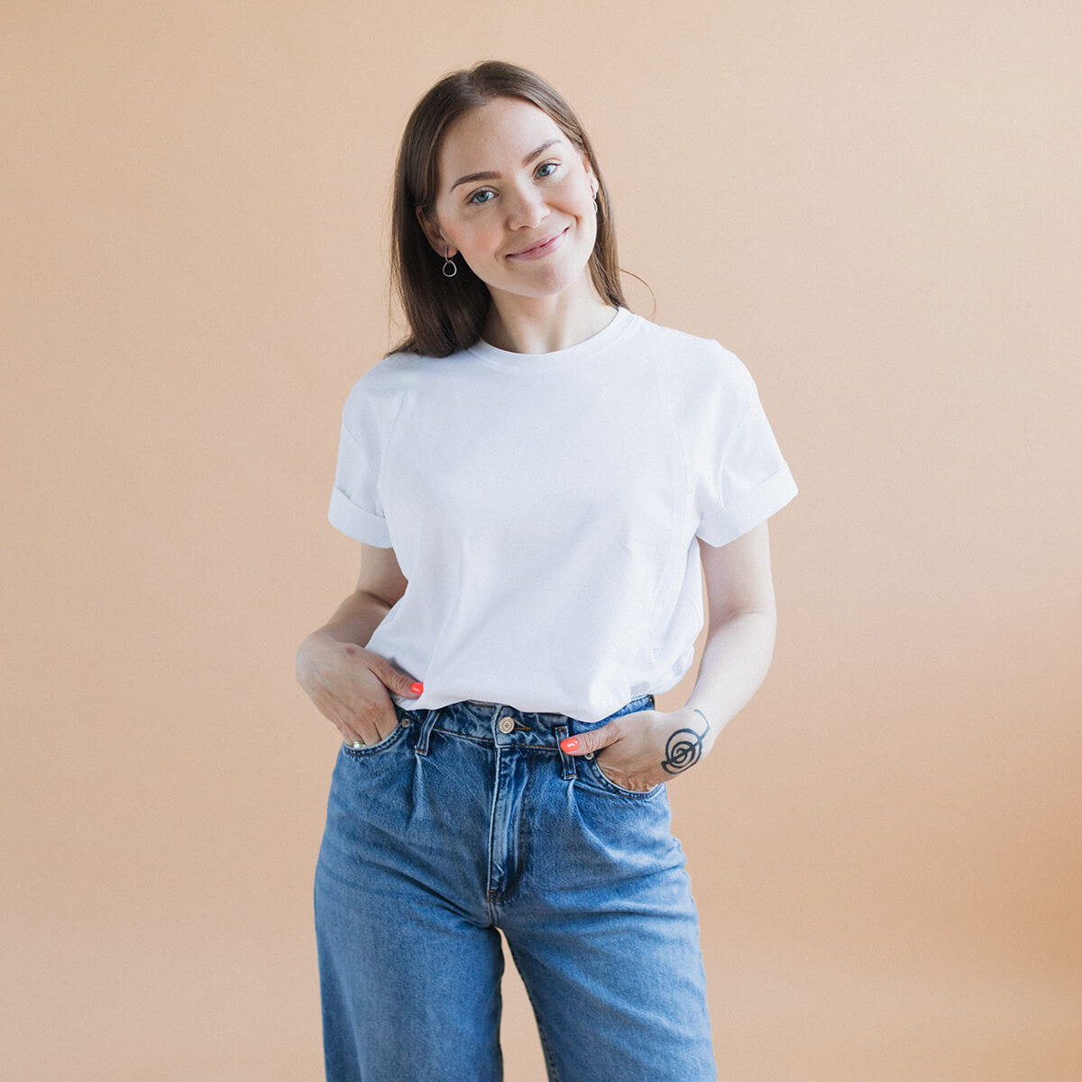 Maternity & nursing oversize T-shirt White