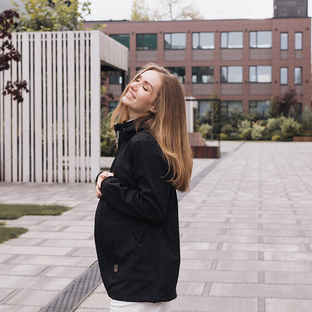 Слінгокуртка, куртка для вагітних Softshell 4 в 1