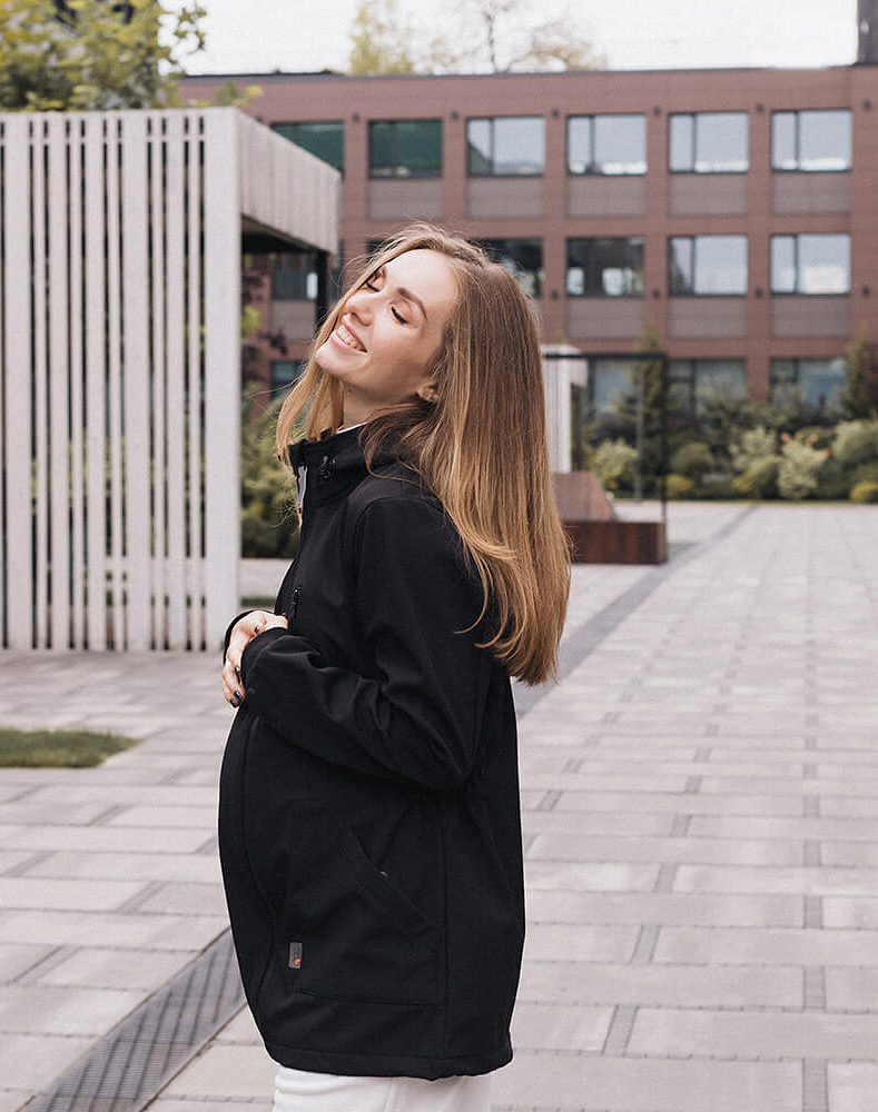 Слінгокуртка, куртка для вагітних Softshell 4 в 1