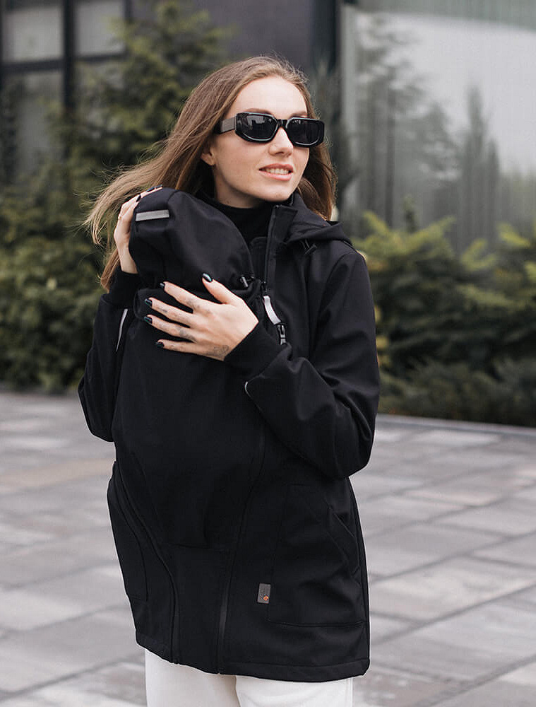 Слінгокуртка, куртка для вагітних Softshell 4 в 1