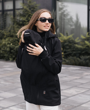 Слінгокуртка, куртка для вагітних Softshell 4 в 1
