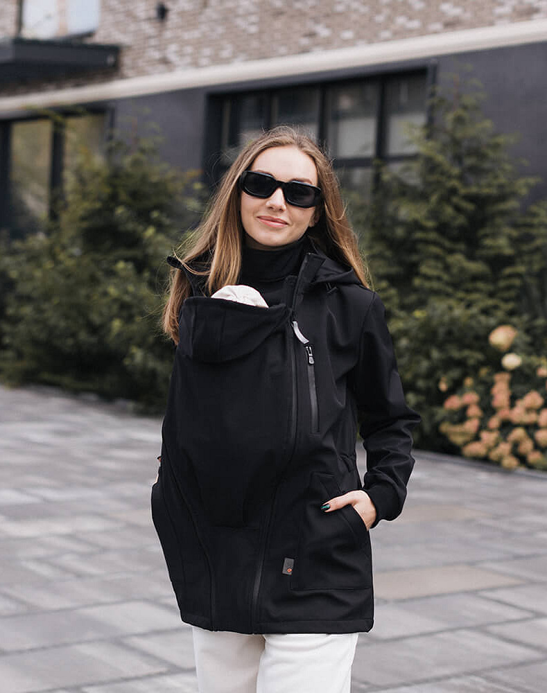 Слінгокуртка, куртка для вагітних Softshell 4 в 1