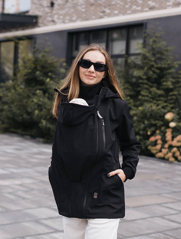 Слінгокуртка, куртка для вагітних Softshell 4 в 1