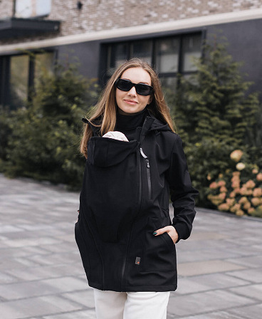 Слінгокуртка, куртка для вагітних Softshell 4 в 1