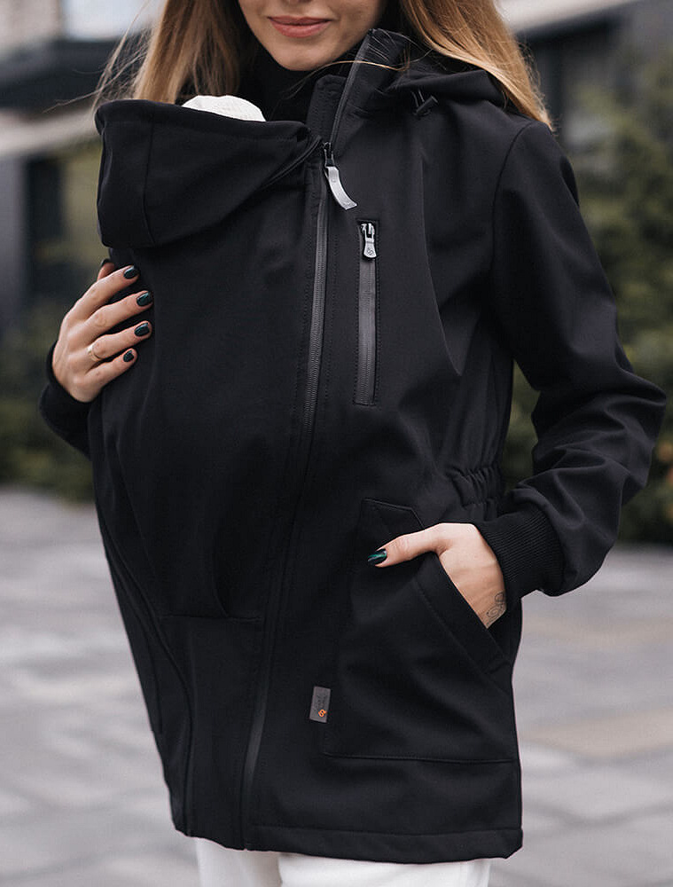 Слінгокуртка, куртка для вагітних Softshell 4 в 1