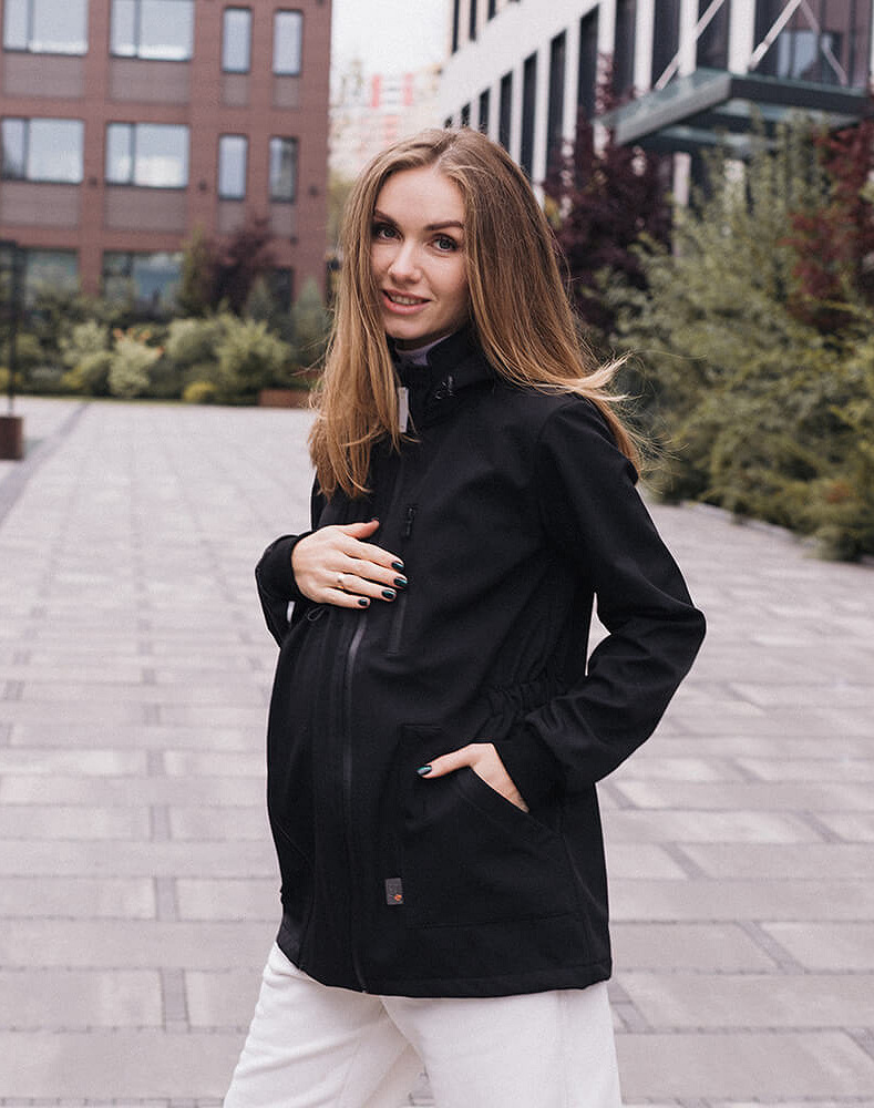 Слінгокуртка, куртка для вагітних Softshell 4 в 1