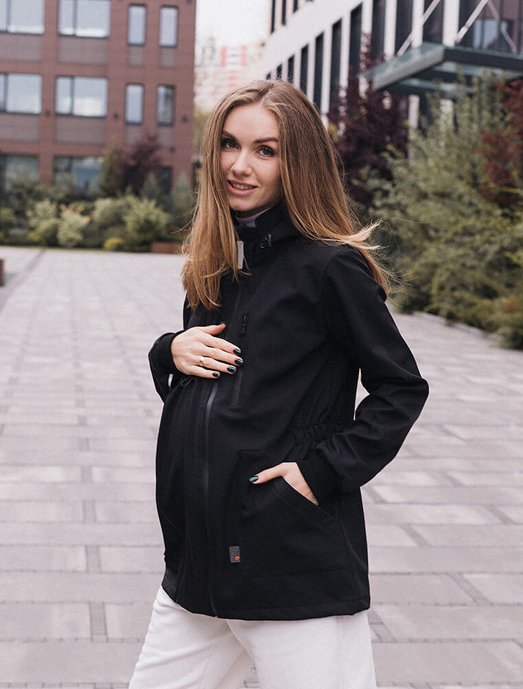 Слінгокуртка, куртка для вагітних Softshell 4 в 1