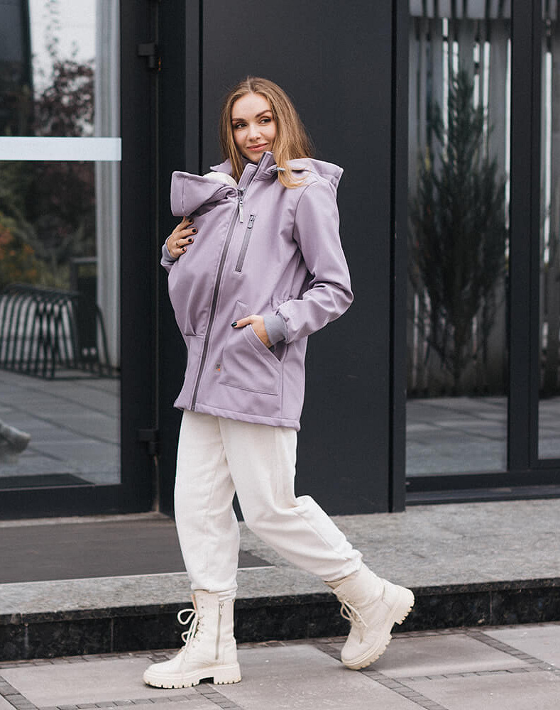 Слінгокуртка, куртка для вагітних Softshell 4 в 1
