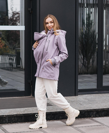 Слінгокуртка, куртка для вагітних Softshell 4 в 1