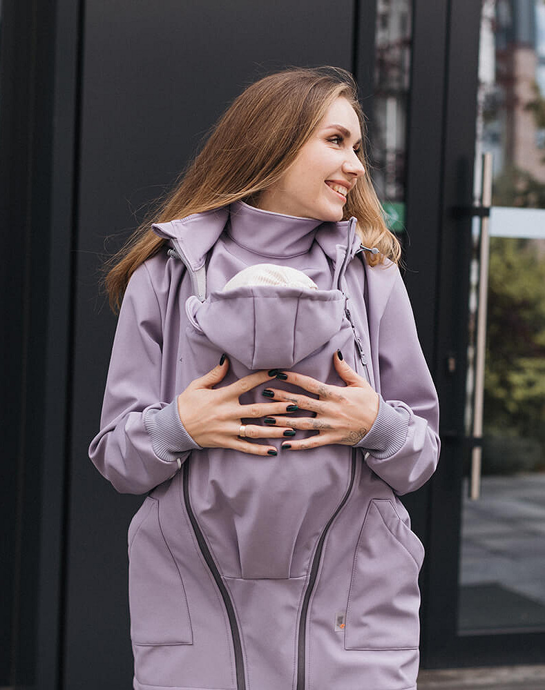 Слінгокуртка, куртка для вагітних Softshell 4 в 1