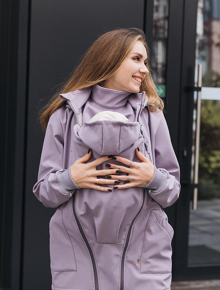 Слінгокуртка, куртка для вагітних Softshell 4 в 1
