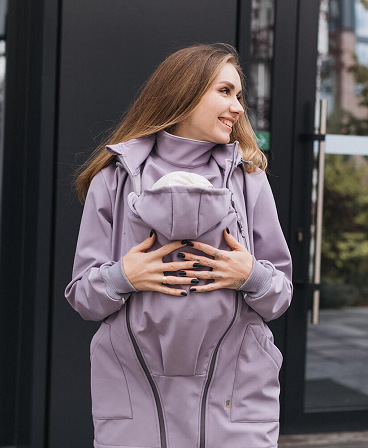 Слінгокуртка, куртка для вагітних Softshell 4 в 1