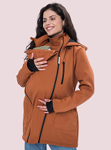 4 in 1 Softshell maternity babywearing jacket Paprika