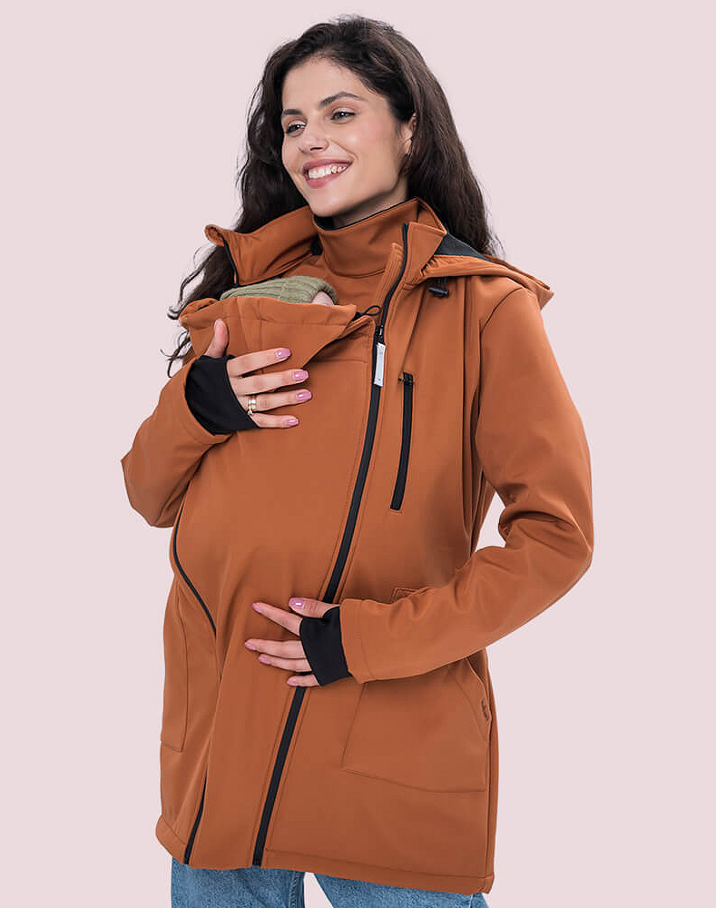 Слінгокуртка, куртка для вагітних Softshell 4 в 1