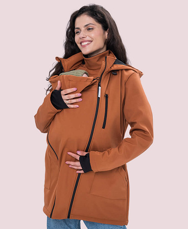 Слінгокуртка, куртка для вагітних Softshell 4 в 1