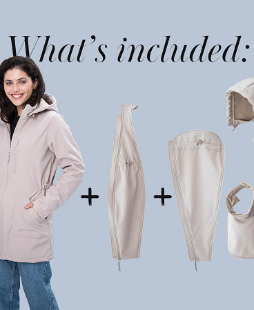 Слінгокуртка, куртка для вагітних Softshell 4 в 1
