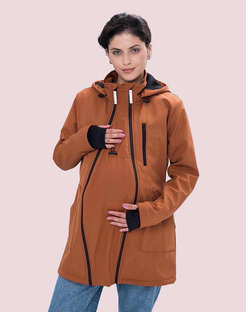 Слінгокуртка, куртка для вагітних Softshell 4 в 1