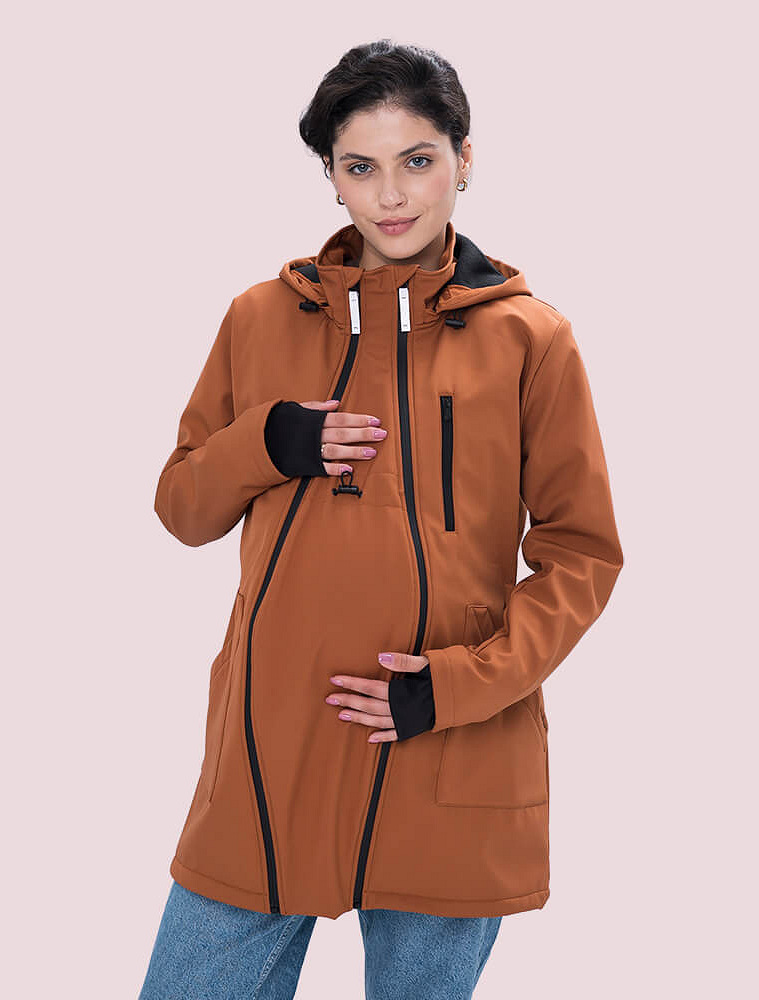 Слінгокуртка, куртка для вагітних Softshell 4 в 1