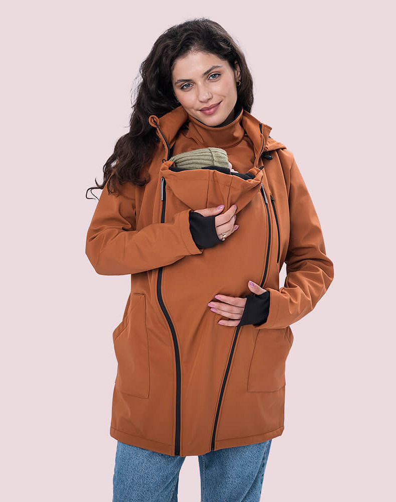 Слінгокуртка, куртка для вагітних Softshell 4 в 1