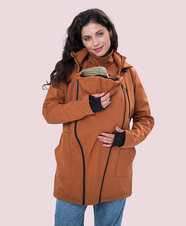 Слінгокуртка, куртка для вагітних Softshell 4 в 1