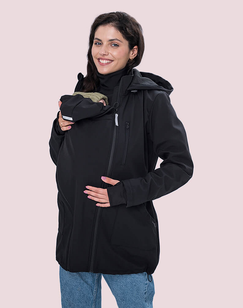 Слінгокуртка, куртка для вагітних Softshell 4 в 1
