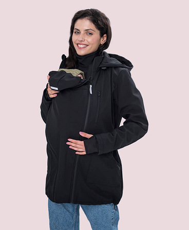 Слінгокуртка, куртка для вагітних Softshell 4 в 1